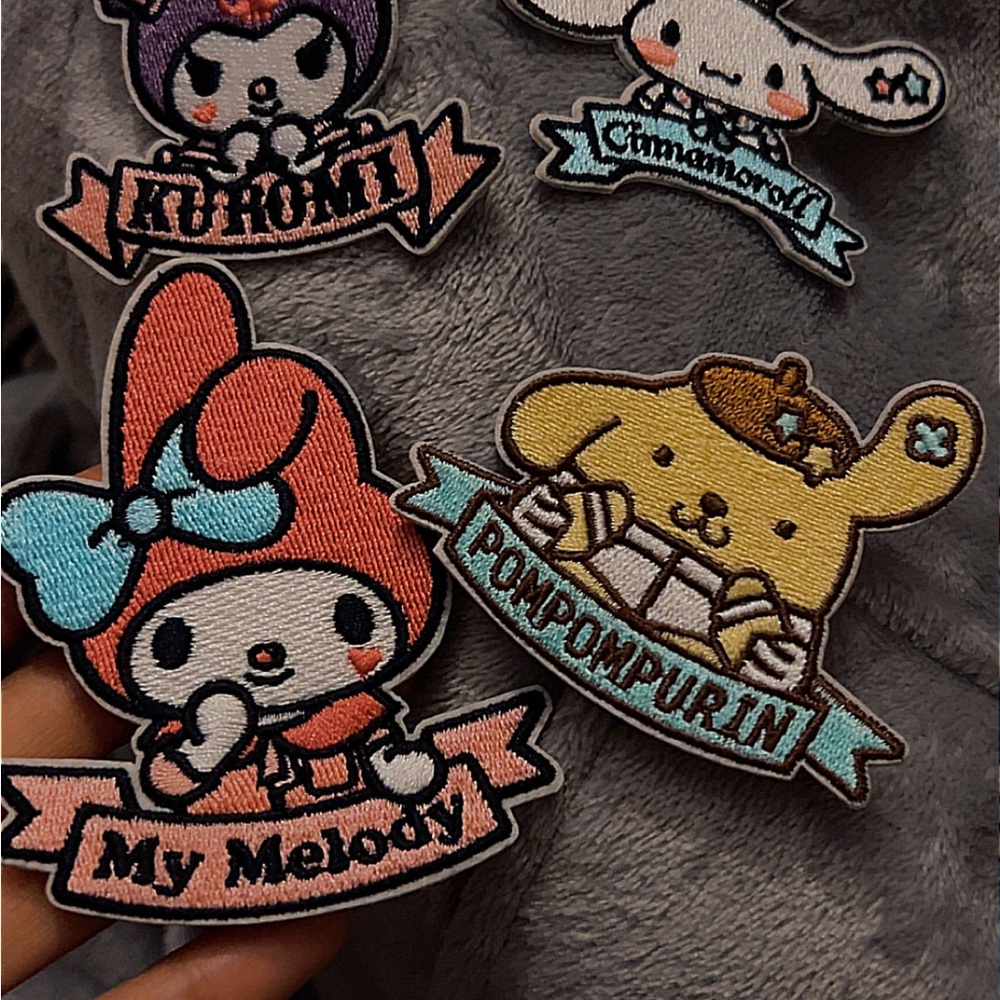 Hello Kitty  Y2k Character Embroidered Patches Set jacket / backpacks